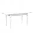 Стол раздвижной Leset Дакота 1Р белый / серебро