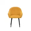 Стул с подлокотниками Leset Вайд каркас Черный велюр Горчица