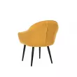 Стул с подлокотниками Leset Вайд каркас Черный велюр Горчица