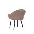 Стул с подлокотниками Leset Вайд каркас Черный велюр Латте