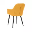 Стул с подлокотниками Leset Слим каркас Черный велюр Горчица