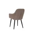 Стул с подлокотниками Leset Слим каркас Черный велюр Латте