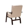 Кресло Leset Модена Люкс  Орех текстура V18 бежевый - кант V23 молочный шоколад