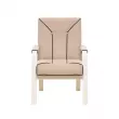 Кресло Leset Модена Люкс  Слоновая кость V18 бежевый - кант V23 молочный шоколад