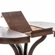 Стол раздвижной Leset Ромео 1Р орех шоколадный / патина тёмный орех