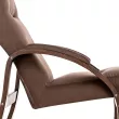 Кресло Leset Лион  Орех текстура V23 молочный шоколад