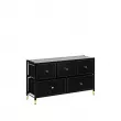 Комод Leset Хайди широкий 5 ящиков Чёрный