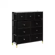Комод Leset Хайди 9 ящиков Чёрный