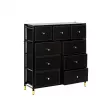 Комод Leset Хайди 9 ящиков Чёрный