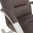 Кресло-качалка Leset Милано  Слоновая кость V23 молочный шоколад