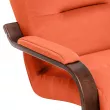 Кресло Leset Оскар  Орех текстура V39 оранжевый