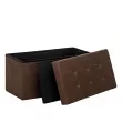 Пуф Leset Леда складной с крышкой лен Коричневый