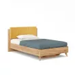 Марта-2 Кровать 1200 (с КО и мягкой накладкой, вертикальная стежка Phuket 1038) (Дуб Золотой / Горчично-желтый)