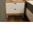 Бари Тумба прикроватная (Дуб Золотой / Белый)