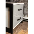 Техно Тумба прикроватная (Дуб Крафт белый / Серый шифер)