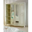 Луиза Шкаф четырехстворчатый с 2 зеркалами (Алебастр)