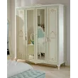 Луиза Шкаф четырехстворчатый с 2 зеркалами (Алебастр)