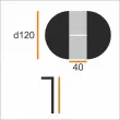 Cтол РАВЕННА d120 / 160 класс.ор+зол.пат ВС / 508