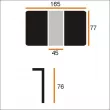 Cтол ТОКИО 77х120 / 165 т.цемент+бел / бел ВС / 525