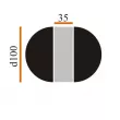 Стол ОНТАРИО d100 / 135 темный цемент+сер / хр ВС / 503