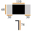 Стол СИЭТЛ НД 68х110 / 170 ст.бел+бел / бел ВС / 466