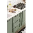 Набор кухонный Луна прямой 4,55 (Кухня 2,60+ПС1200+ПД750) (Белый, Олива, Мрамор Марквина Белый 38мм (из29))