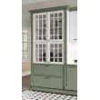 Набор кухонный Луна прямой 4,55 (Кухня 2,60+ПС1200+ПД750) (Белый, Олива, Мрамор Марквина Белый 38мм (из29))