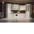 Набор кухонный Эмилия угловая 4,15*2,26 (Кухня 3,09*1,5+ПС1060+ПД760) (Крем, Золото, Черный/бронза 48мм)