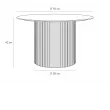 Стол журнальный Mono Stripe D70/D38/H42