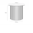 Стол журнальный Mono Stripe D50/ D38/H42