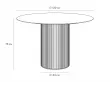 Стол обеденный Mono Stripe D120/D44/H75