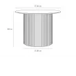 Стол журнальный Mono Stripe D60/D38/H42