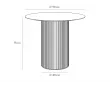 Стол обеденный Mono Stripe D90/D40/H75