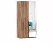 Норд Шкаф двухстворчатый с одной зеркальной дверью (Дуб Кастелло Бренди)