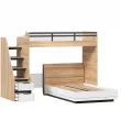 Урбан Кровать-чердак с полутороспальной кроватью (правая Дуб Золотой/Белый)