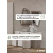 Туалетный стол с зеркалом и пуфом Леонардо (Крем, Шенилл-букле бежевый)