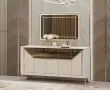 Комод с зеркалом Стефани (Крем, Золото)