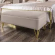 Банкетка Лара бежевый глянец
