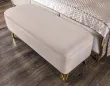 Банкетка Лара бежевый глянец