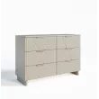 Комод Лейла 6 ящиков ярко серый