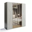 Шкаф Лейла 4-дверный ярко серый