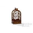 Винная подставка из натурального дерева на 5 бутылок с золотом №163 (орех)