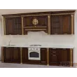 Кухня Валенсия 4,2 м прямая (Буденновская МК), орех