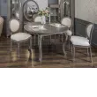 Стол Мокко круглый серый камень