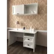 Полка навесная книжная Натали белый глянец