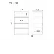 Высокий комод ML050  /  012
