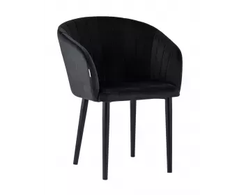 фото для Стул с подлокотниками Нейтон велюр черный [G]