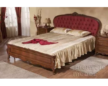 Кровать для спальни 1,6 (ткань, мореный орех)