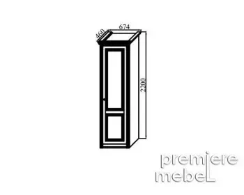 фото для Шкаф 1-дверный + карниз (лев / прав)