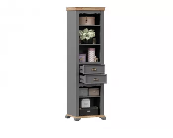 фото для Амели Шкаф пенал (Оникс Серый/Дуб Тортуга)